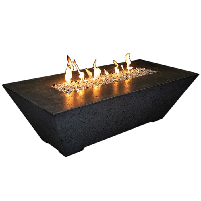 Olympus Linear Fire Pit Table - Black