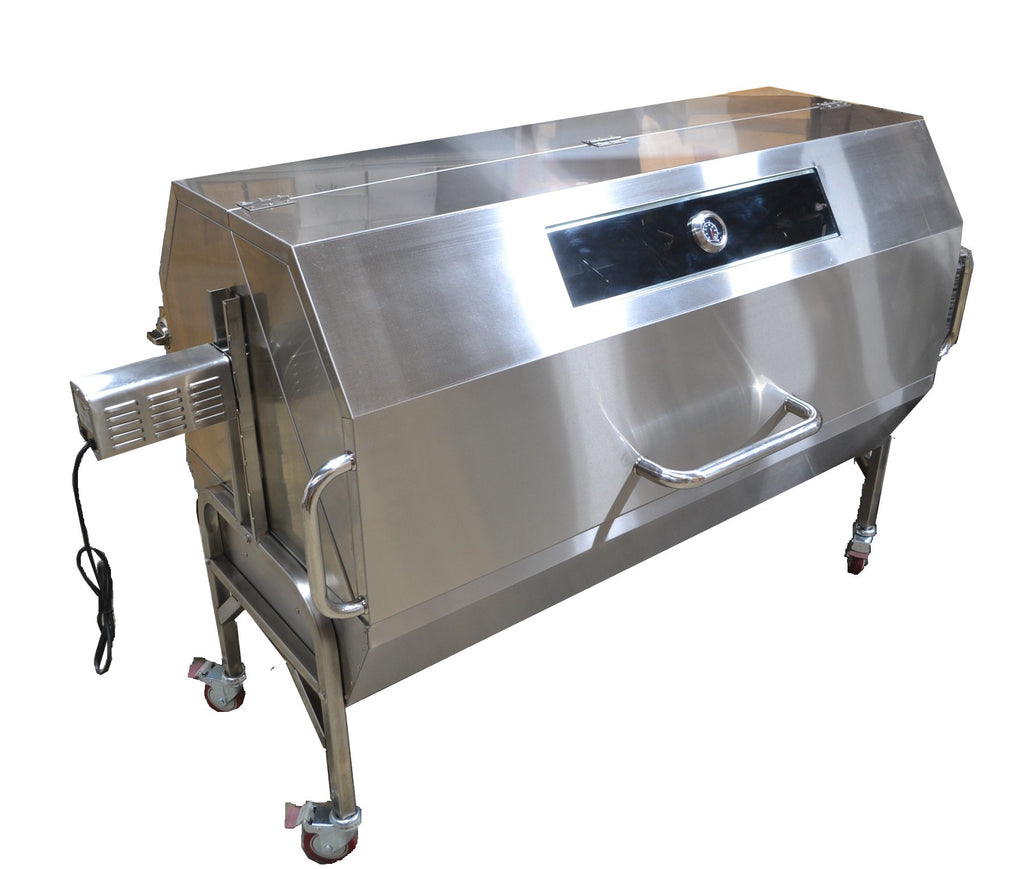 59" LP Gas/Charcoal Stainless Steel Spit Roaster