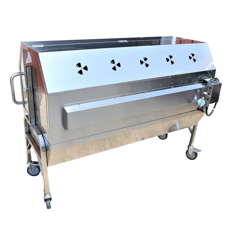 59" LP Gas/Charcoal Stainless Steel Spit Roaster