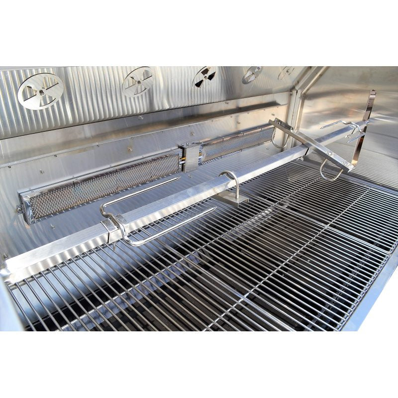 59" LP Gas/Charcoal Stainless Steel Spit Roaster