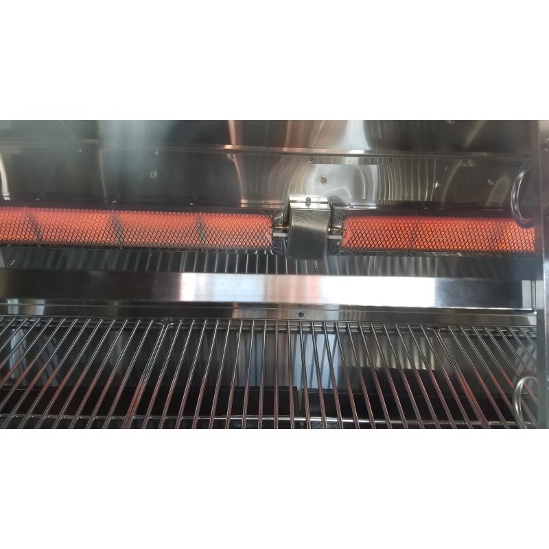 59" LP Gas/Charcoal Stainless Steel Spit Roaster