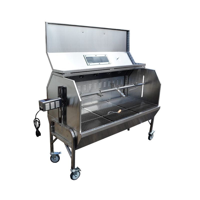 59" Charcoal Stainless Steel Spit Roaster